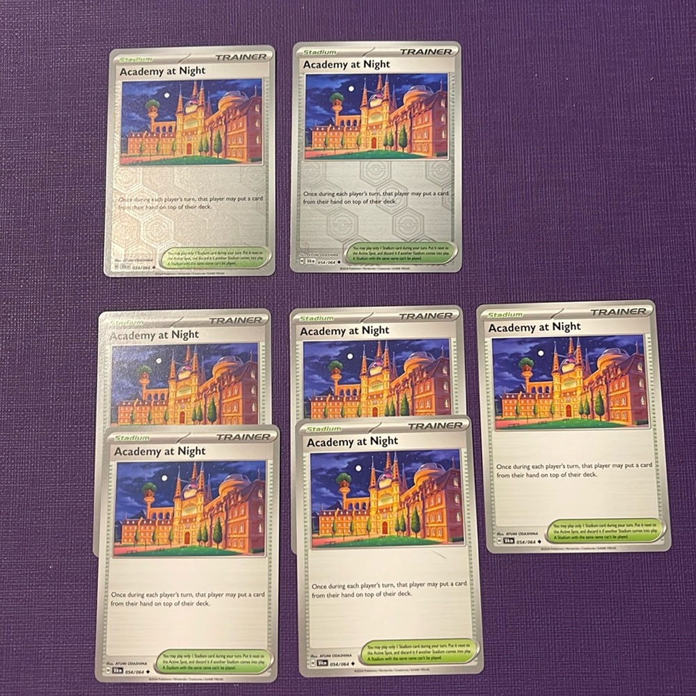 Academy at Night 054/064 x 7 Shrouded Fable Pokémon 2 RH 5 Non Holo